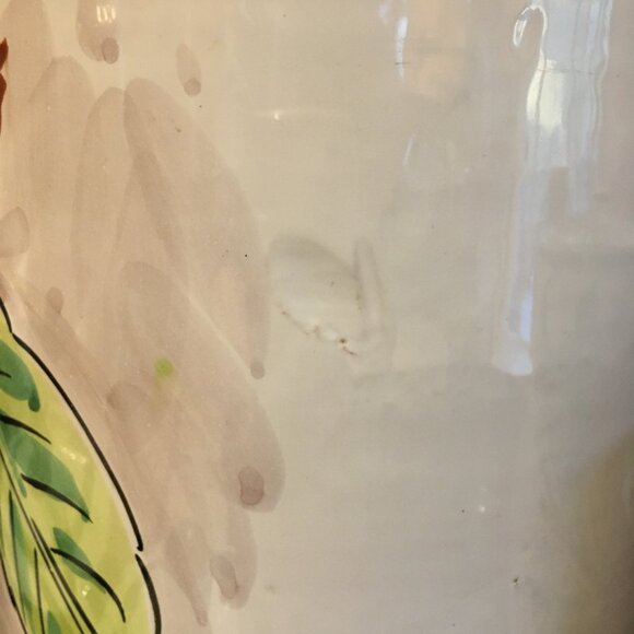 Vintage Italian Handpainted Red Clay Four Piece Cannister Set - Picture 9 of 16